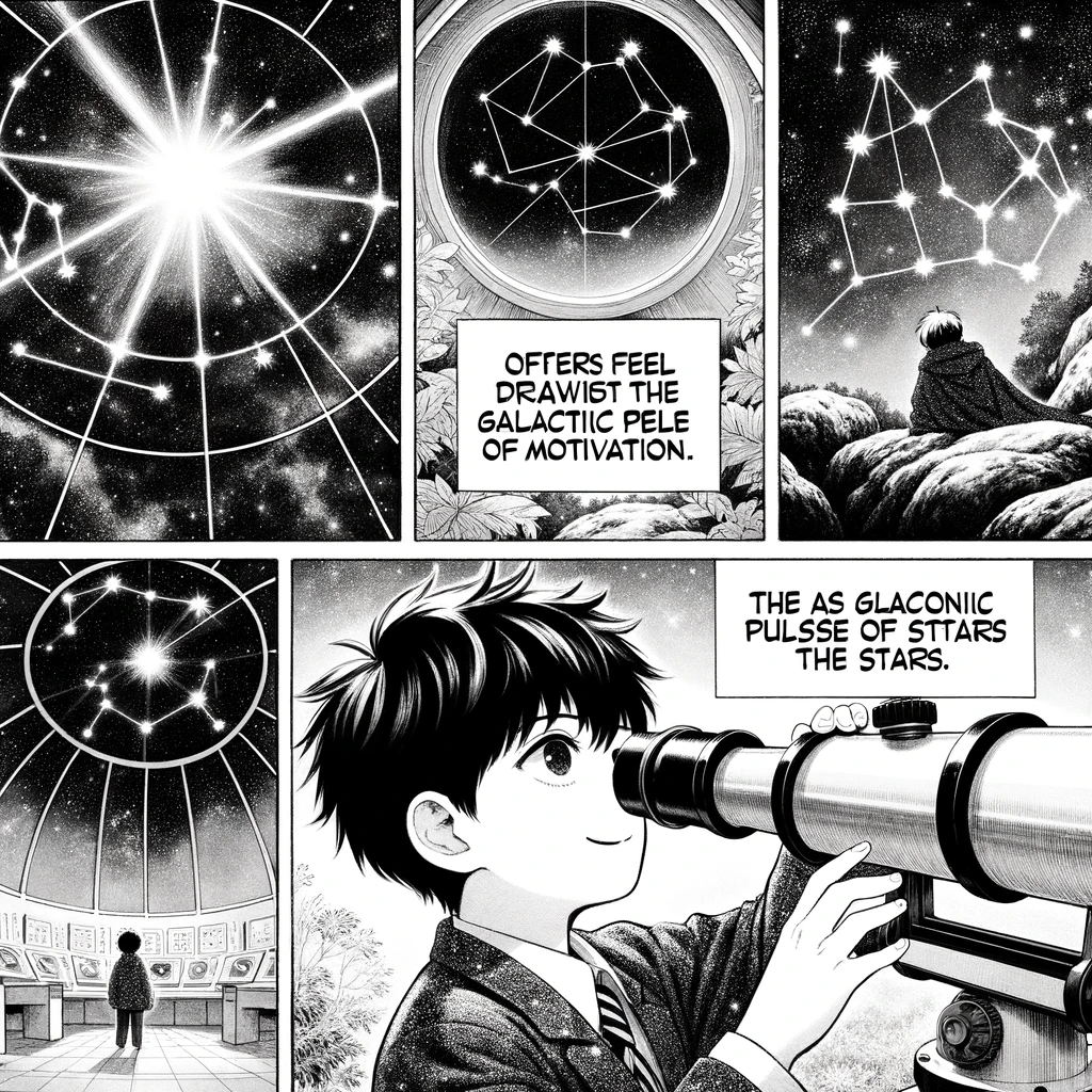 望遠鏡と少年
