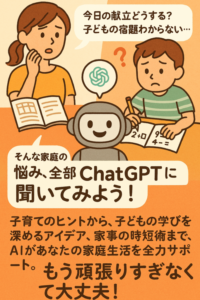 時短&笑顔増!ChatGPTが教える家庭の『ちょい足し』AI活用ワザ