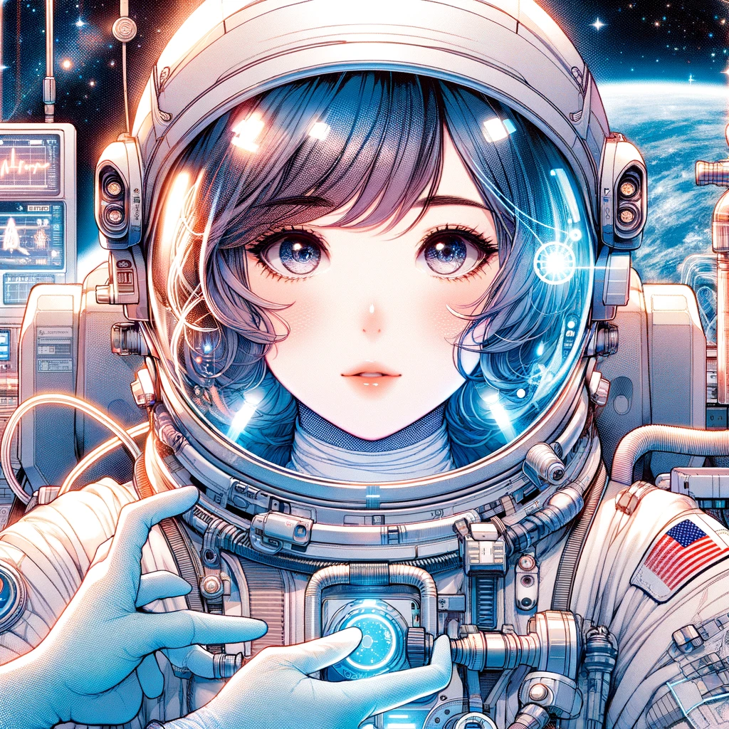 宇宙飛行士の女性