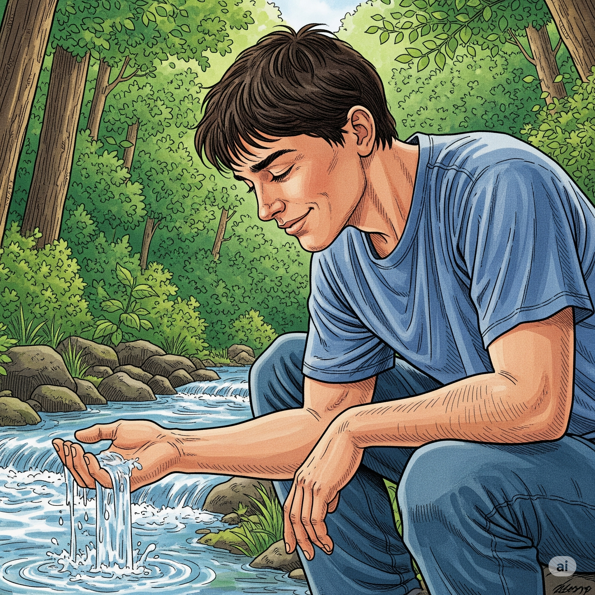 水にふれた瞬間の感覚を思い出してみよう