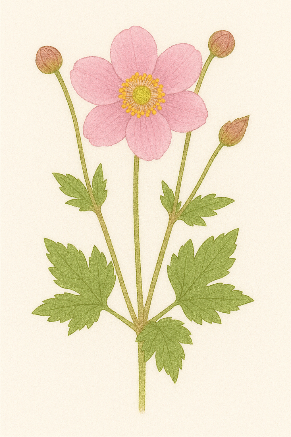 シュウメイギク（秋明菊／Anemone hupehensis var. japonica）