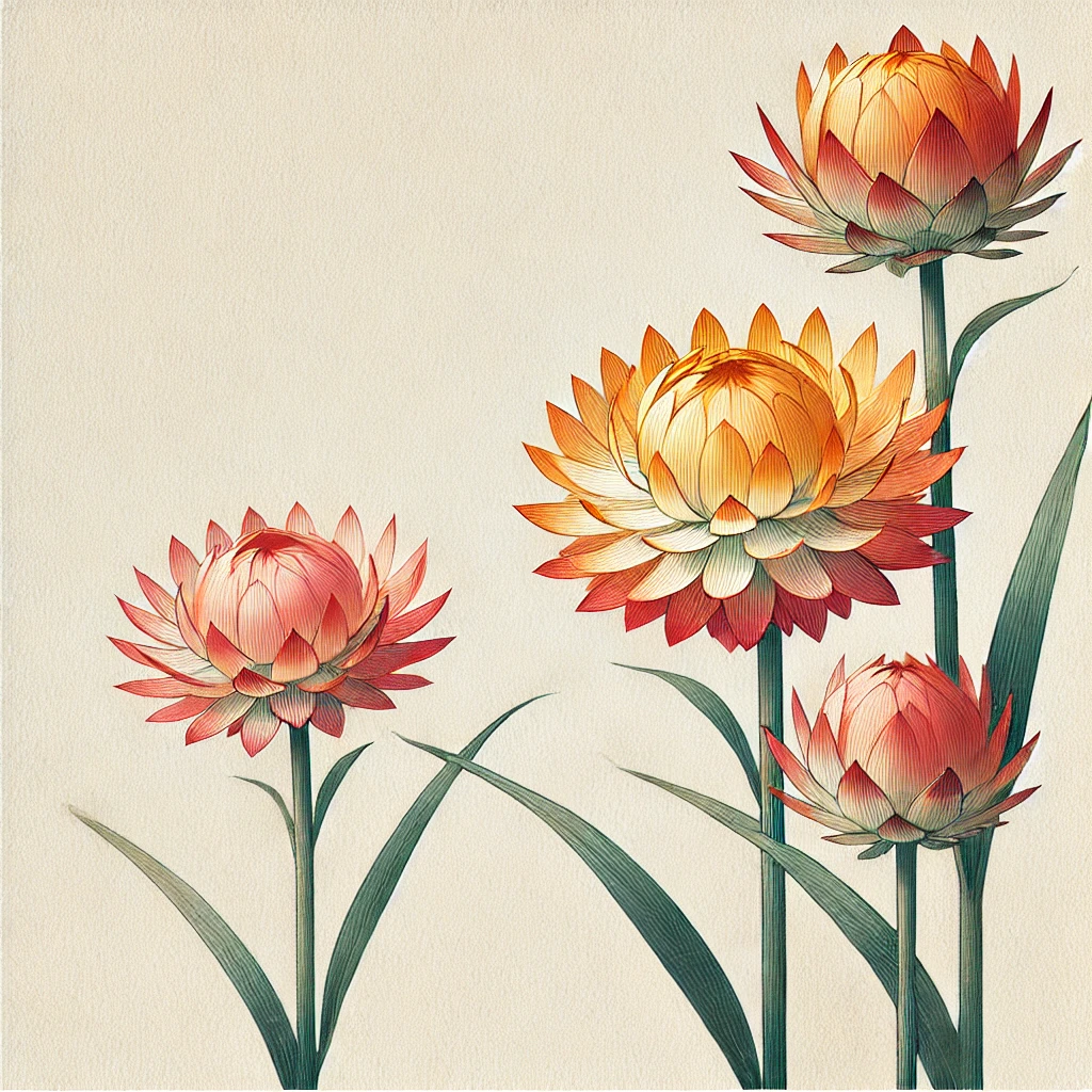 カイザイク（貝細工／Helichrysum bracteatum）