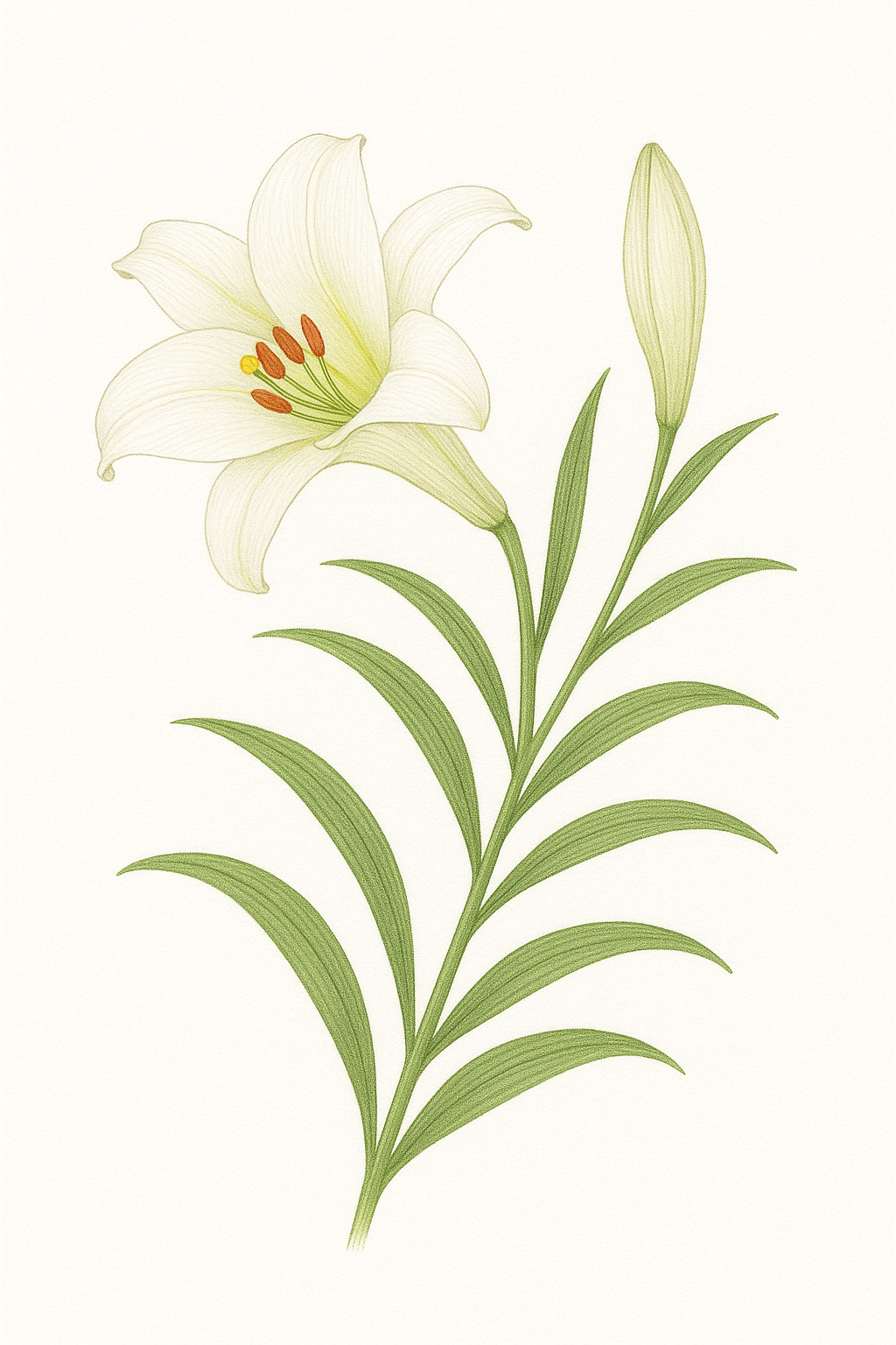 テッポウユリ（鉄砲百合／Lilium longiflorum）