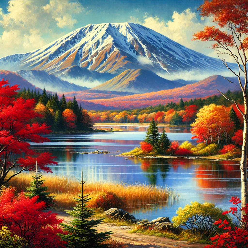 駒ヶ岳を映す“大沼公園”晩秋の水鏡