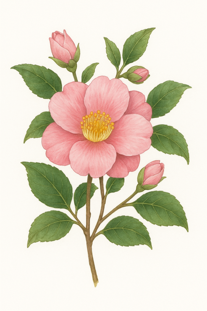 山茶花（サザンカ／Camellia sasanqua）