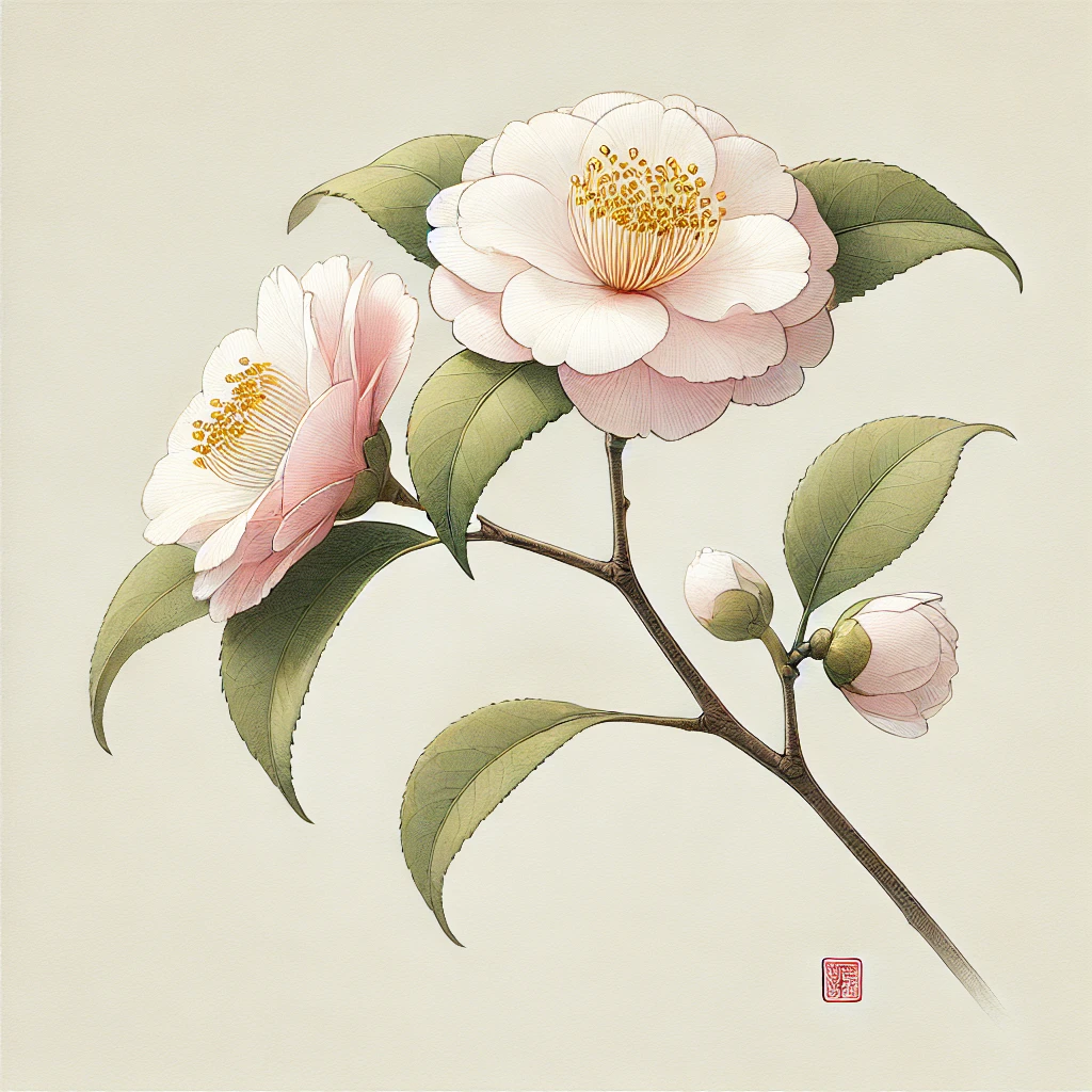 山茶花（サザンカ／Camellia sasanqua）