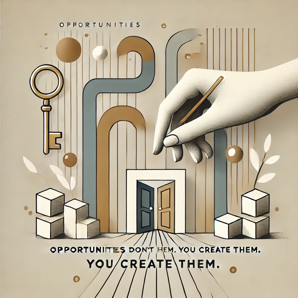 チャンスは起こるものではない、つくり出すものだ