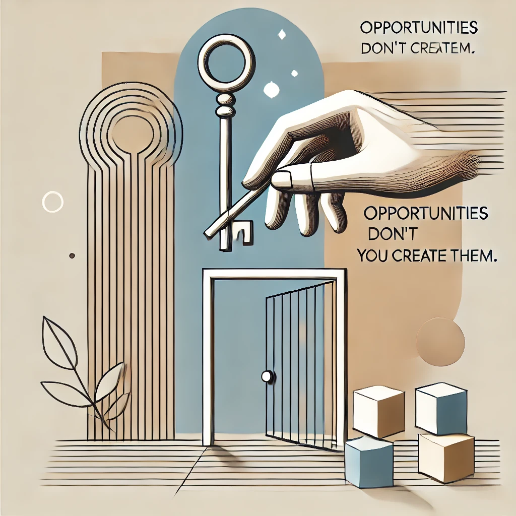 チャンスは起こるものではない、つくり出すものだ