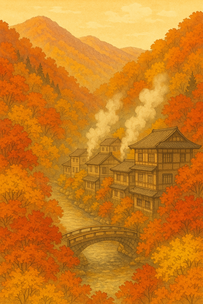 湯けむりに映える“蔵王の秋”