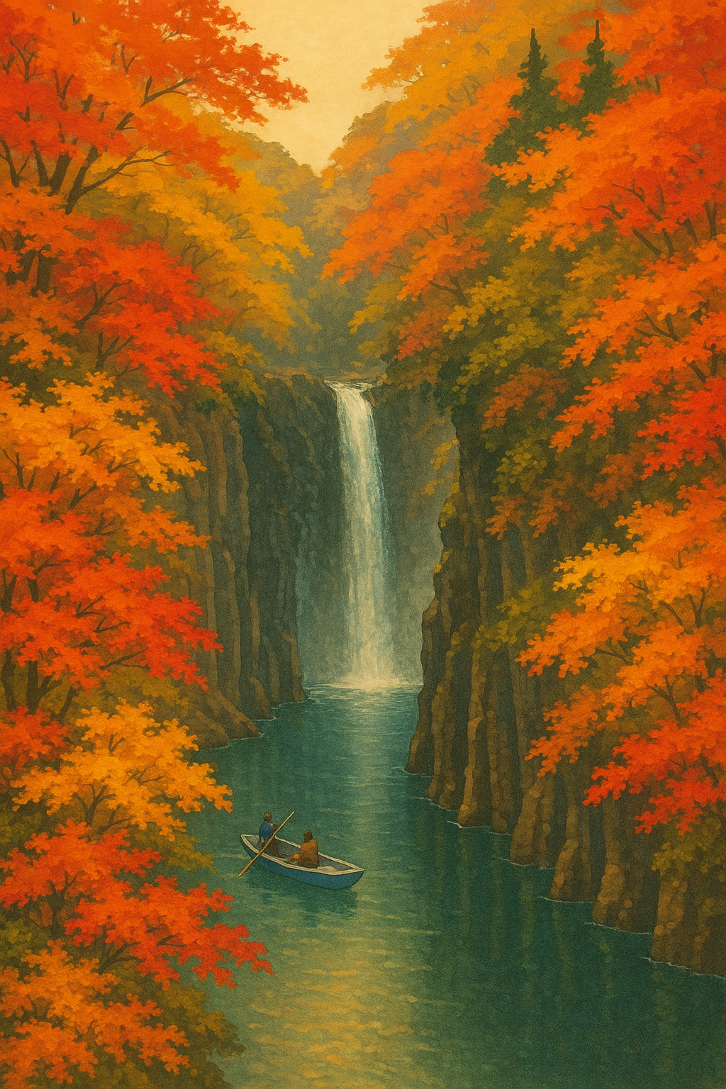 紅葉が織りなす“高千穂峡”の神秘