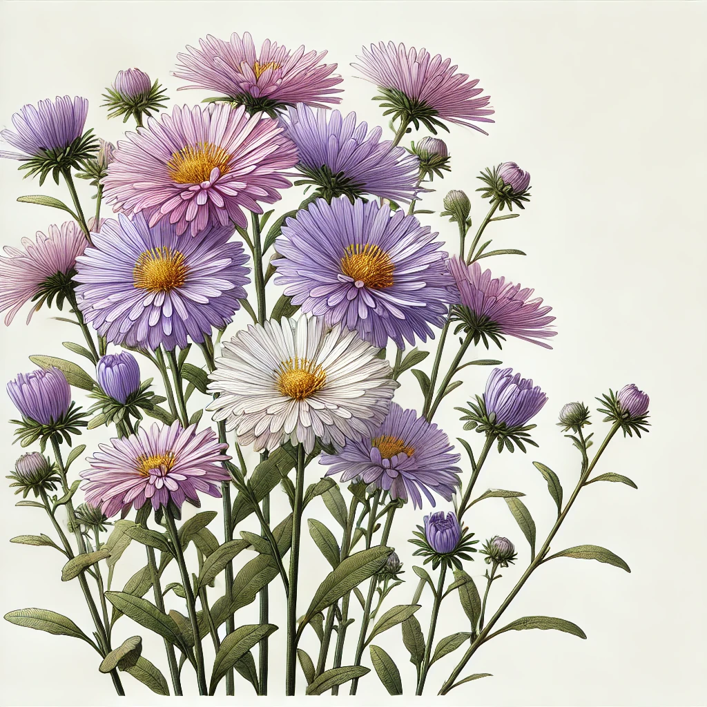 クジャクアスター（孔雀アスター／Aster hybridus）