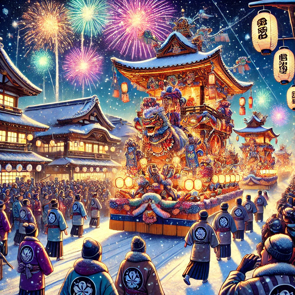 秩父市――夜祭の熱気