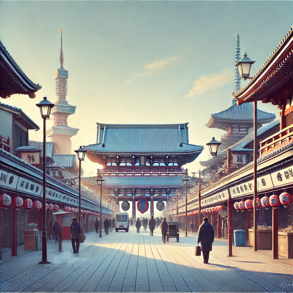 東京都・浅草寺――下町に賑わう、冬の風物詩