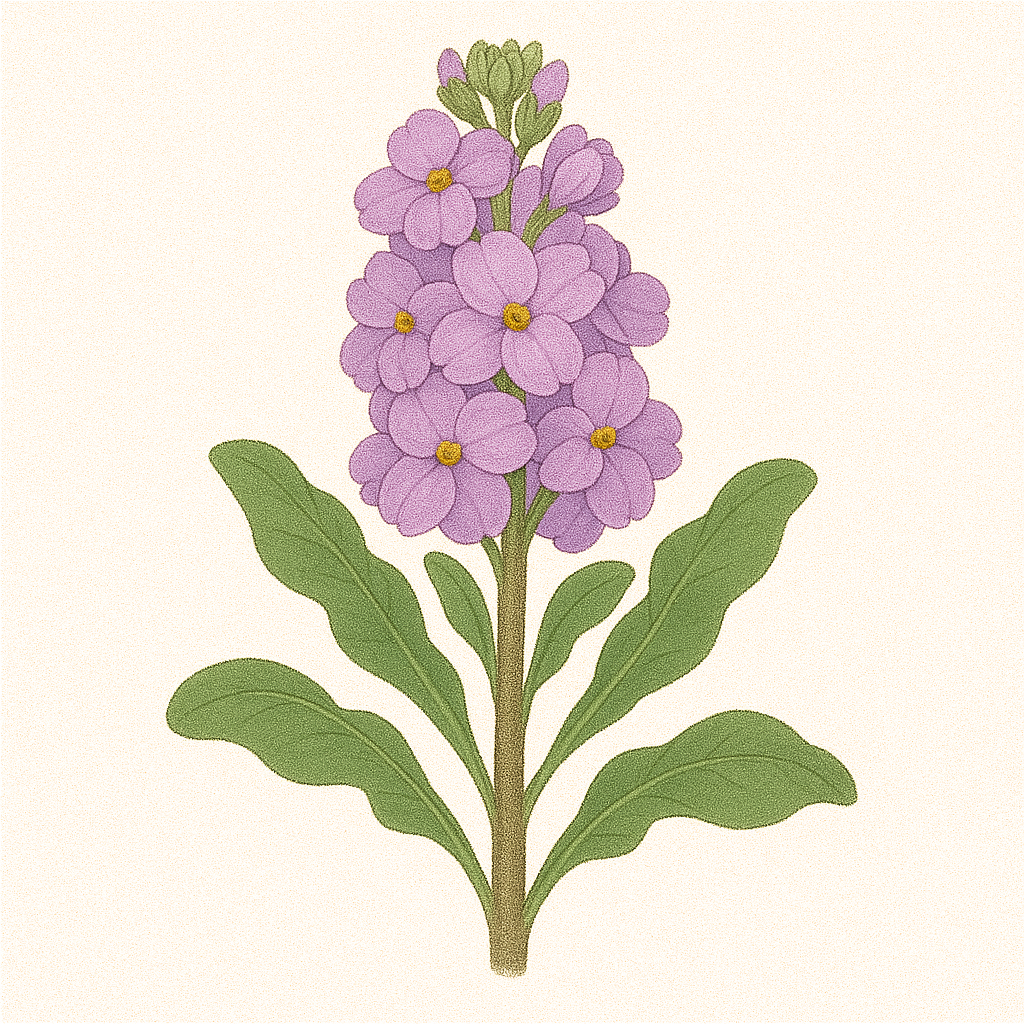 ストック（Matthiola incana）