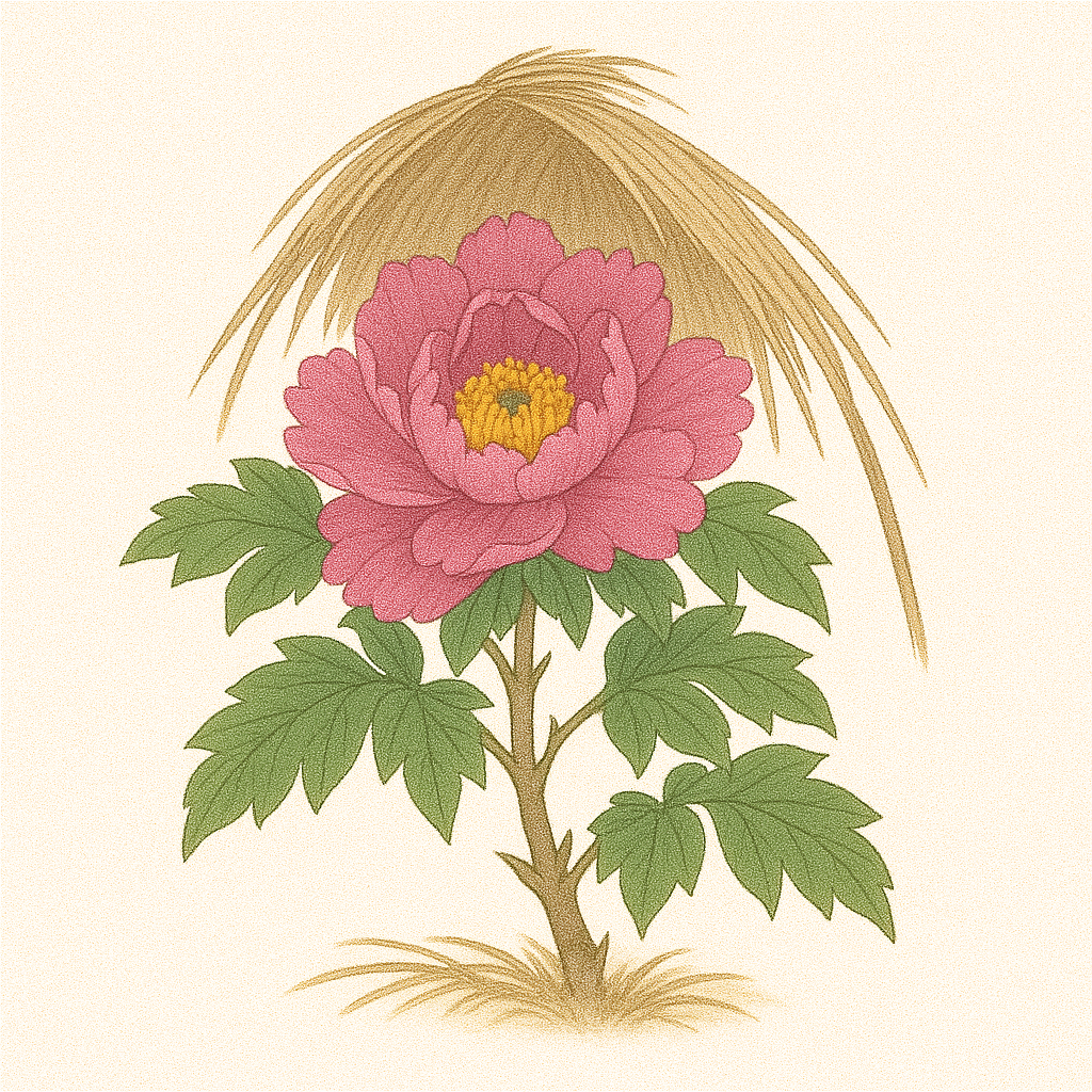 寒牡丹（カンボタン／Paeonia suffruticosa 冬咲き品種）