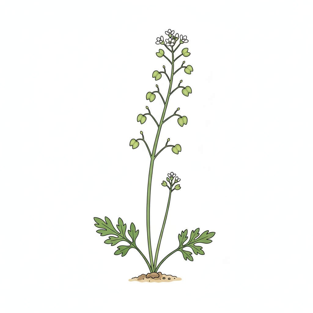 ナズナ（Capsella bursa-pastoris／ぺんぺん草）