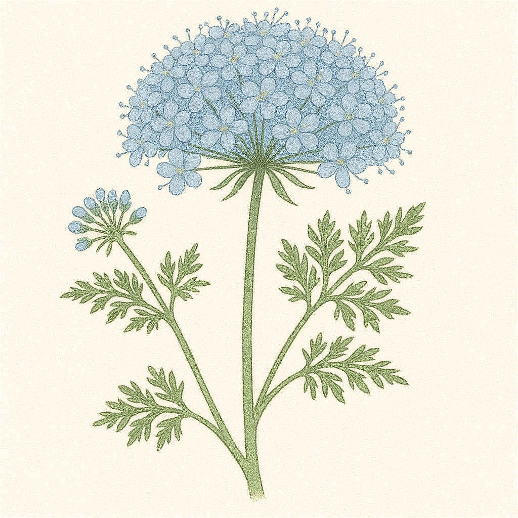 ブルーレースフラワー（Trachymene coerulea）