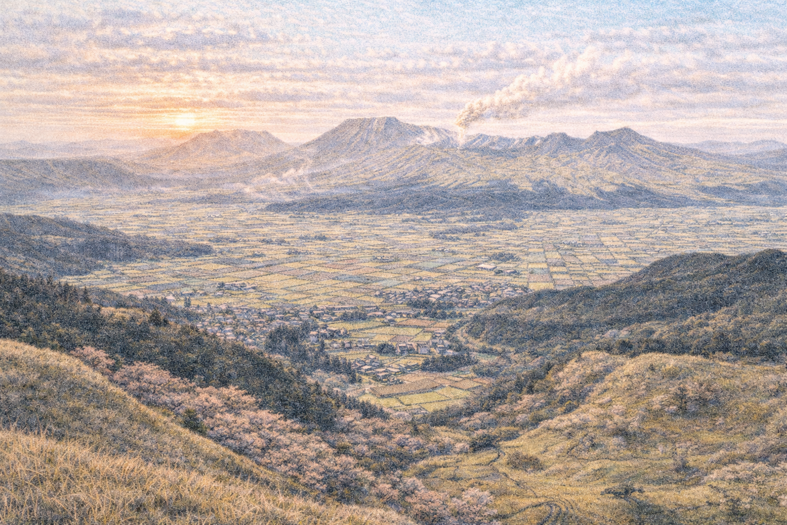 【阿蘇カルデラ】世界最大級カルデラの内側――草原と火山地形の共存