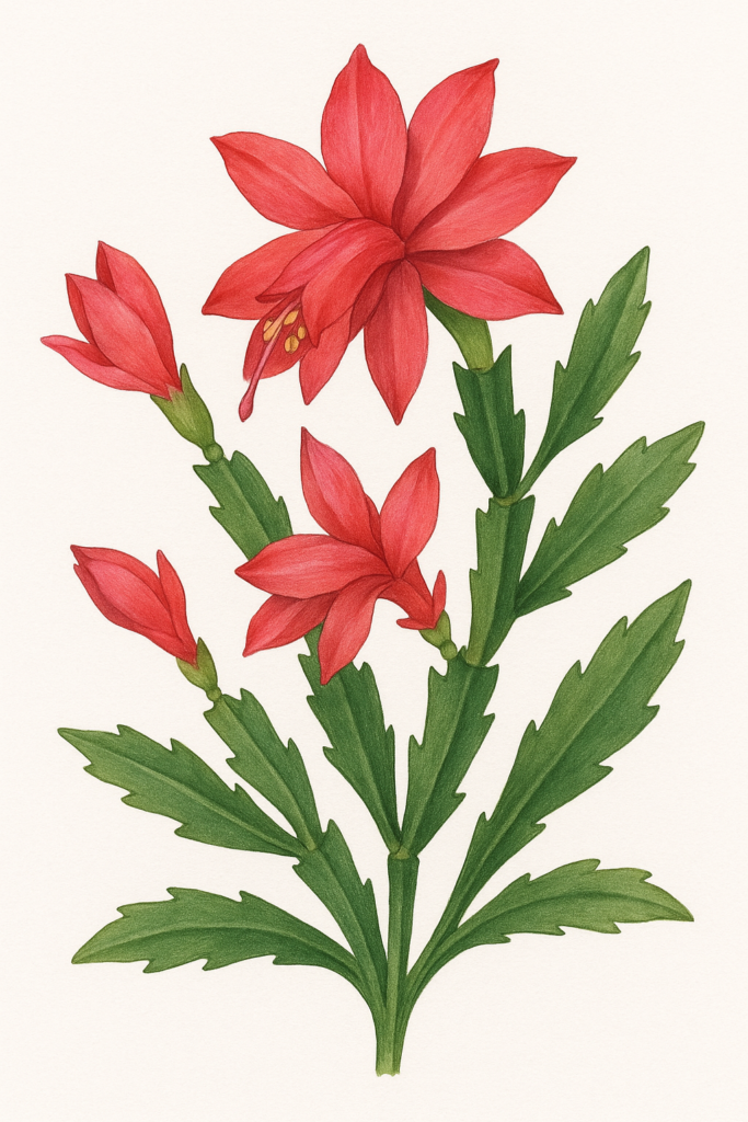 シャコバサボテン（Schlumbergera truncata）