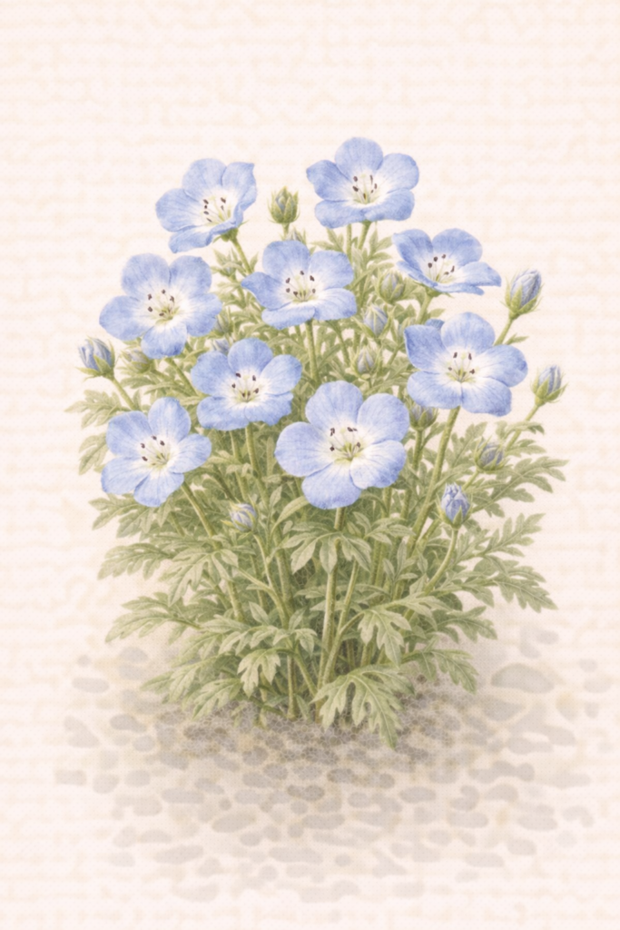 ネモフィラ（Nemophila menziesii）