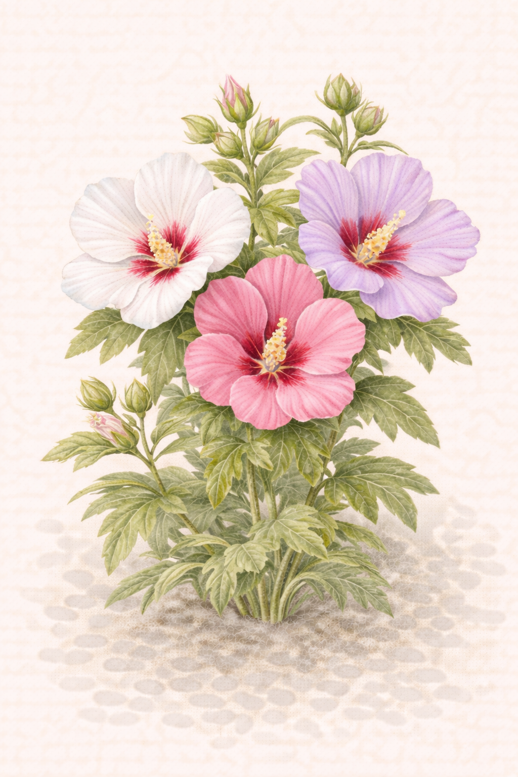 ムクゲ（木槿／Hibiscus syriacus）