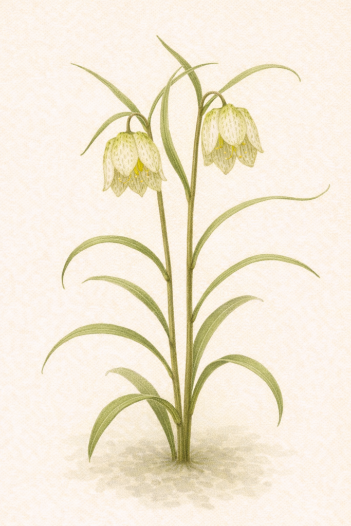 貝母（バイモ／Fritillaria verticillata var. thunbergii）