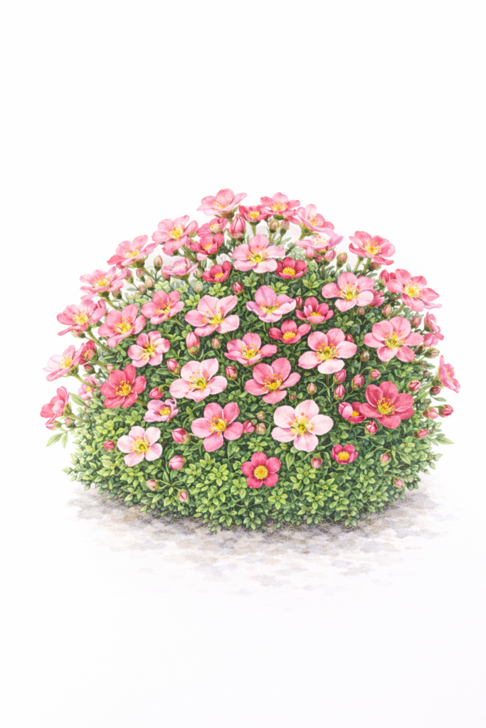 クモマグサ（雲間草／Saxifraga rosacea ほか）