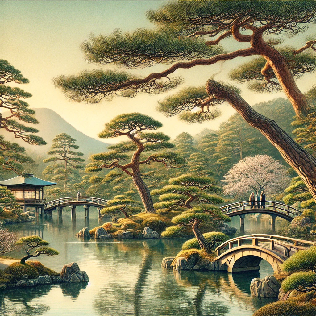 栗林公園 ―― 芽吹きの庭園