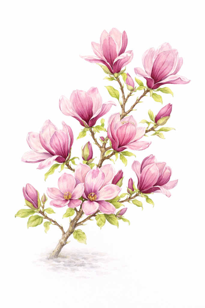 シモクレン（紫木蓮／Magnolia liliiflora）