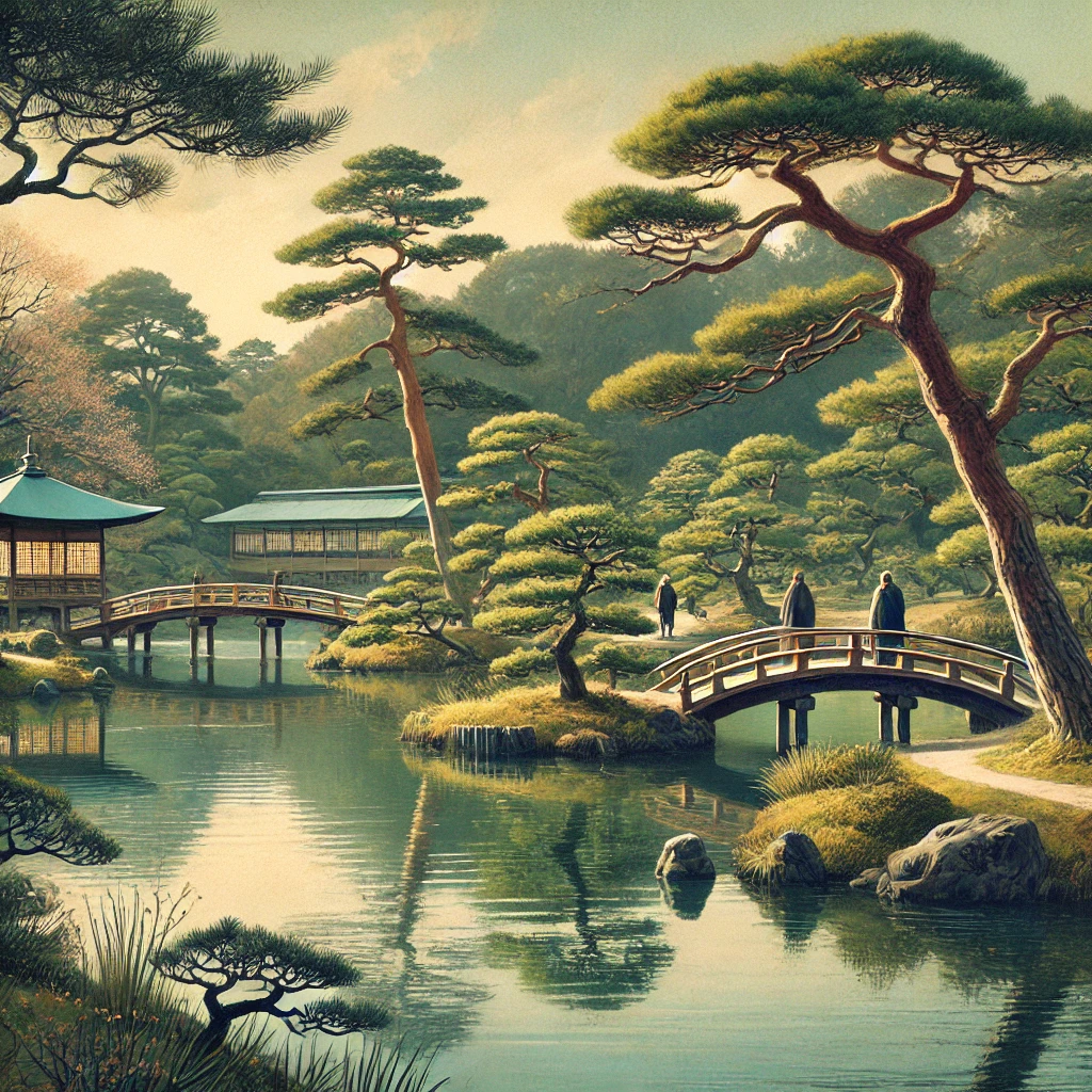 栗林公園 ―― 芽吹きの庭園