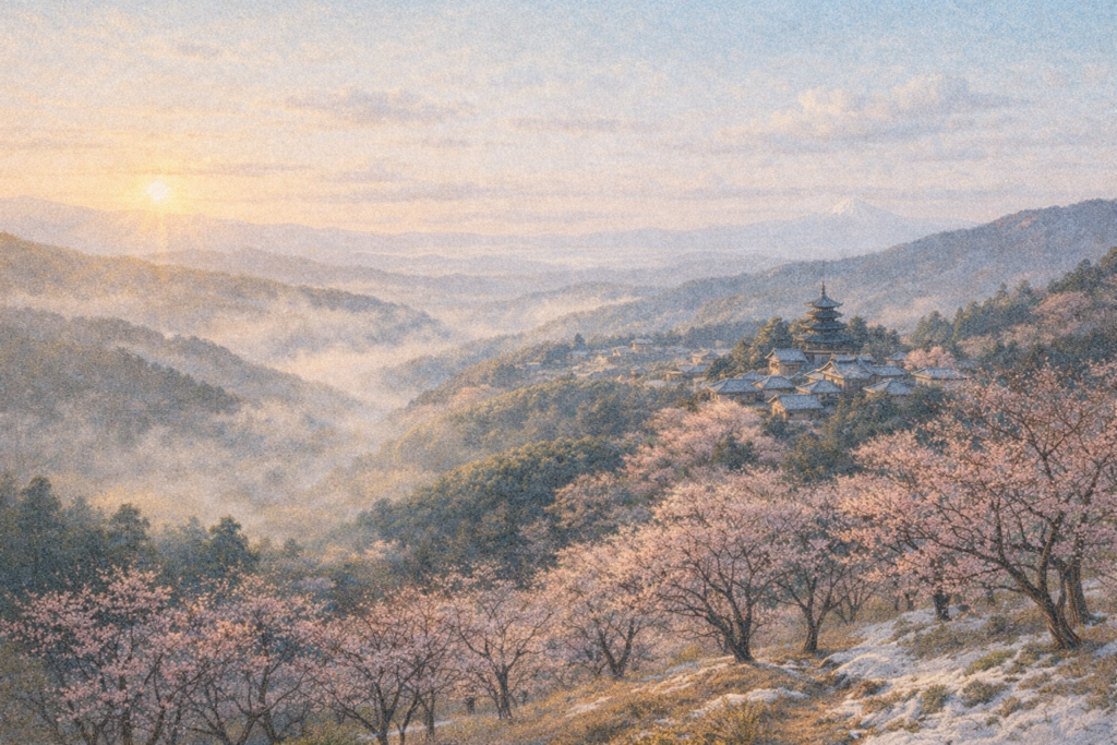 吉野山 ―― 目覚めを待つ桜の山