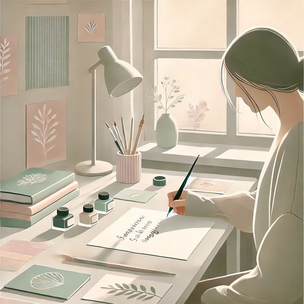 カリグラフィーで文字をアートに